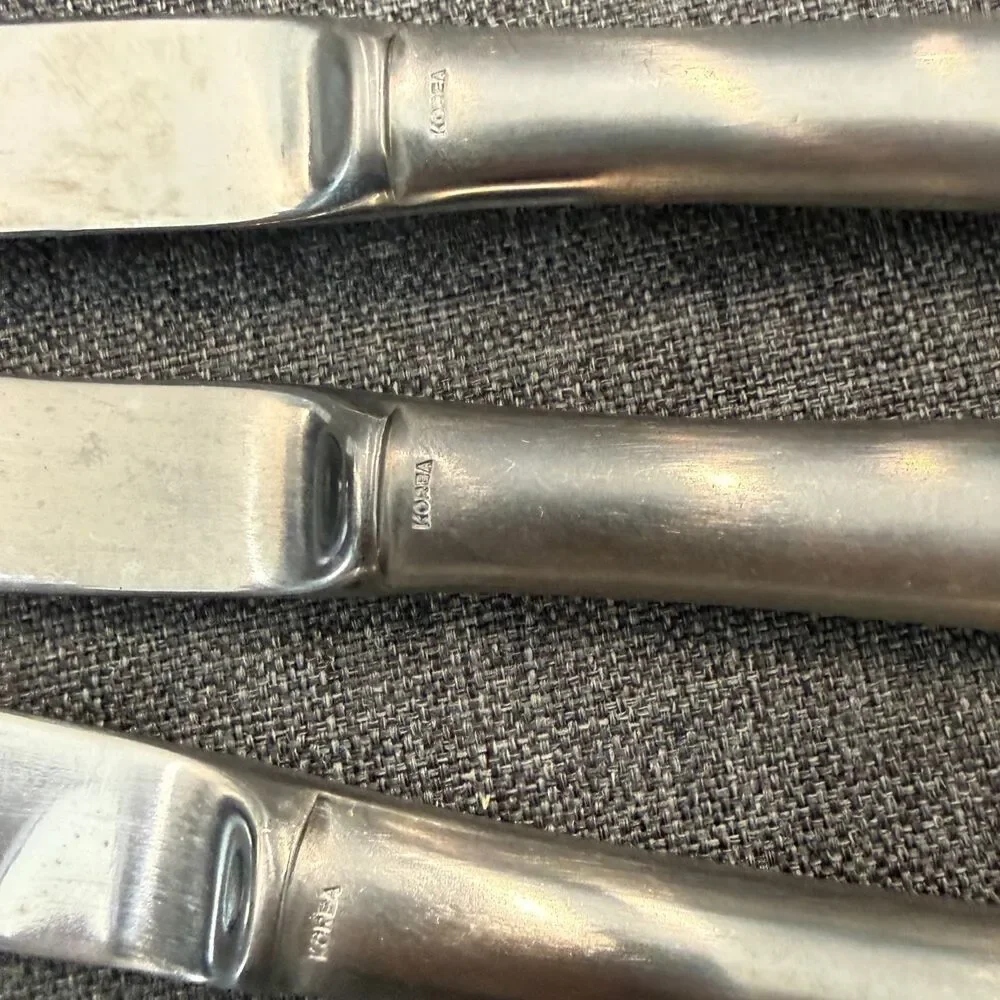Vintage Pistol Grip, Steak Knives Set of 3, Made in Korea, Stainless Steel